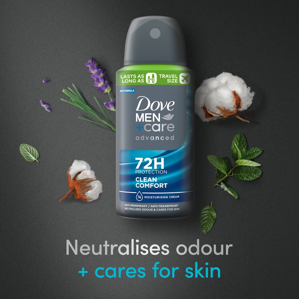 image 1 of Dove Men+Care 72h Advanced Clean Comfort Antiperspirant Deodorant 75ml