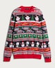 image 4 of F&F Pure Cotton Tis the Season Christmas Print Jumper in Red
