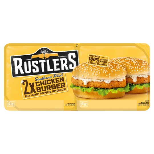 Rustlers Twin Pack Chicken Burger