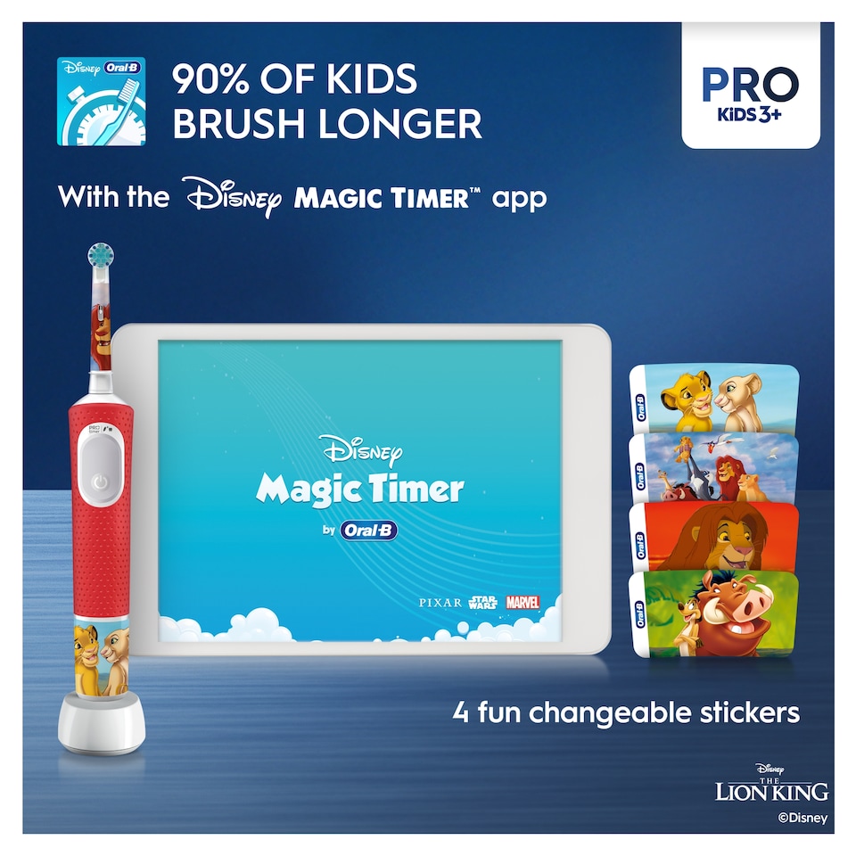 image 1 of Oral-B Pro Kids 3+ Disney Lion King Electric Toothbrush