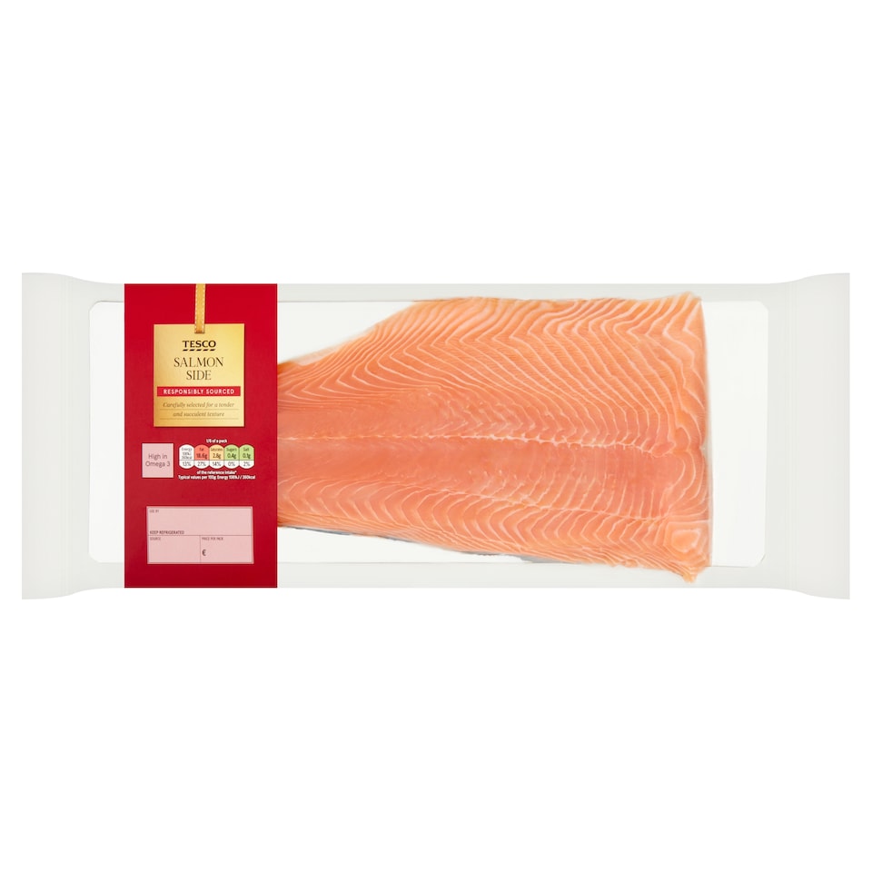 Tesco Core Salmon Side 650G