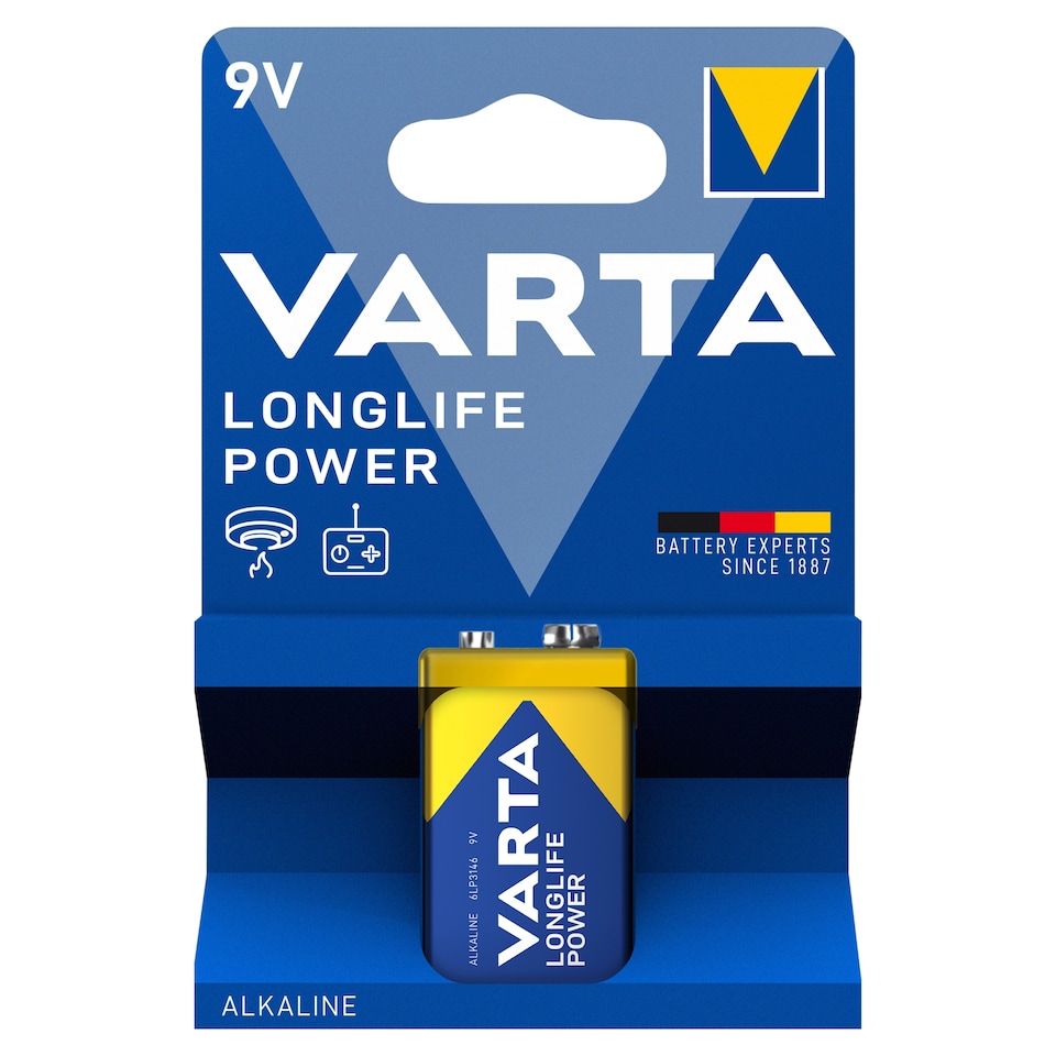 obrázok 1 z VARTA Longlife Power 9V alkalická batéria 1 ks