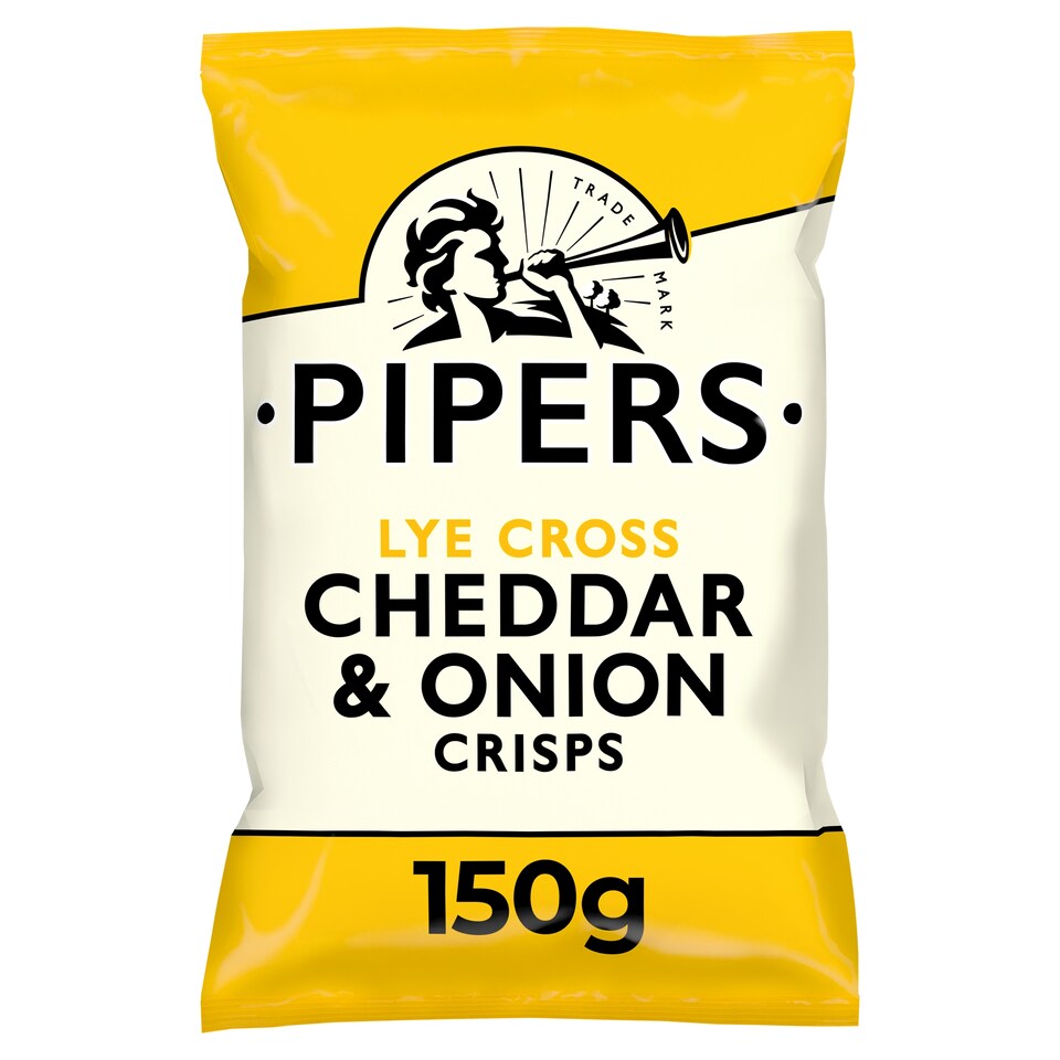 image 1 of Pipers Crisps Lye Cross Cheddar & Onion 150G