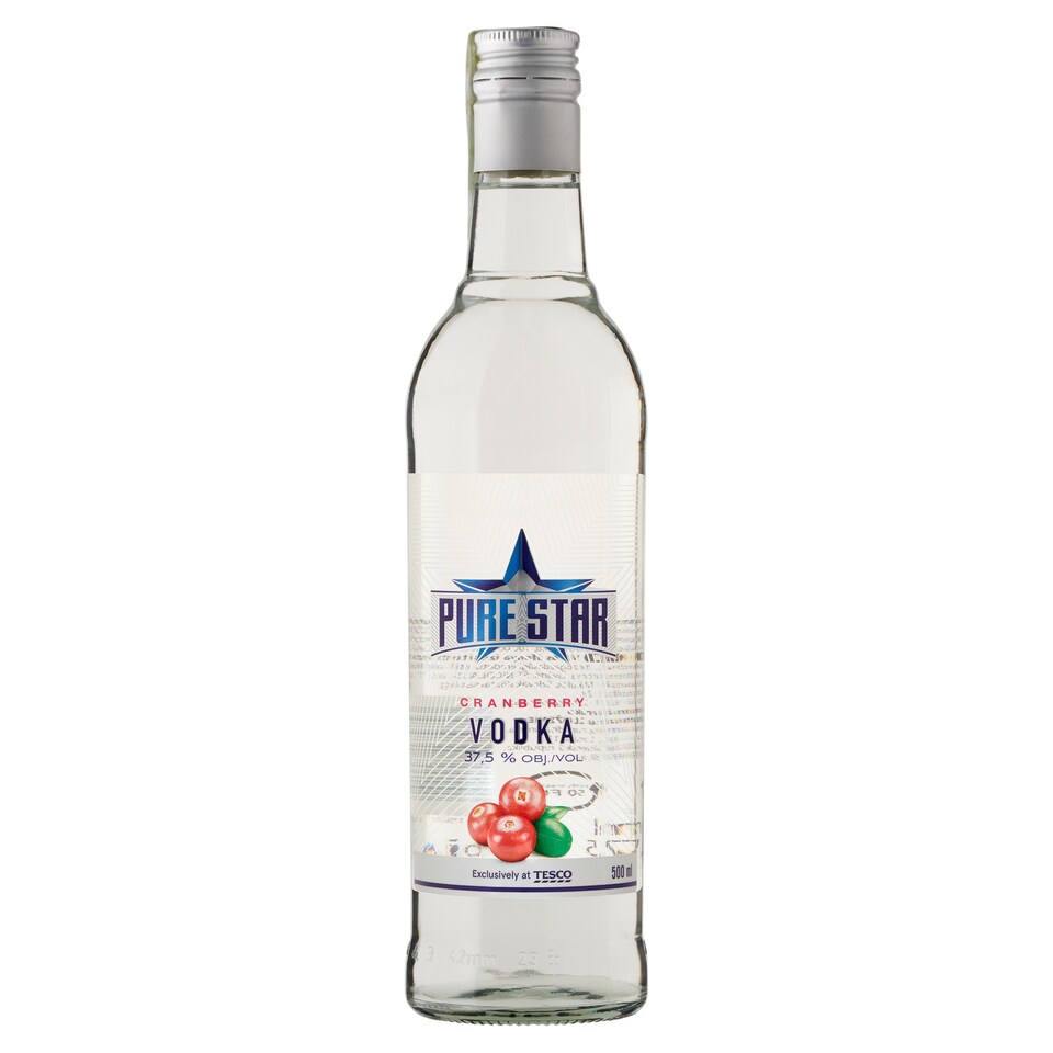 Pure Star Flavored Vodka with Cranberry Flavor 500 ml