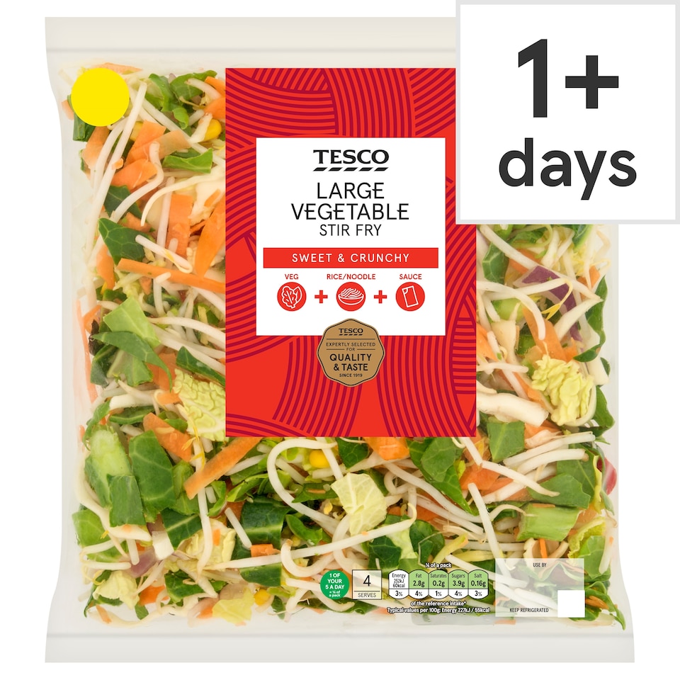 Tesco Large Vegetable Stir Fry 570g (C)