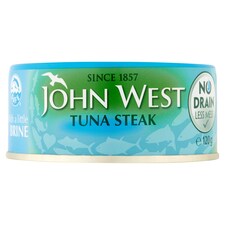 John West No Drain Tuna Steak In Brine 120G