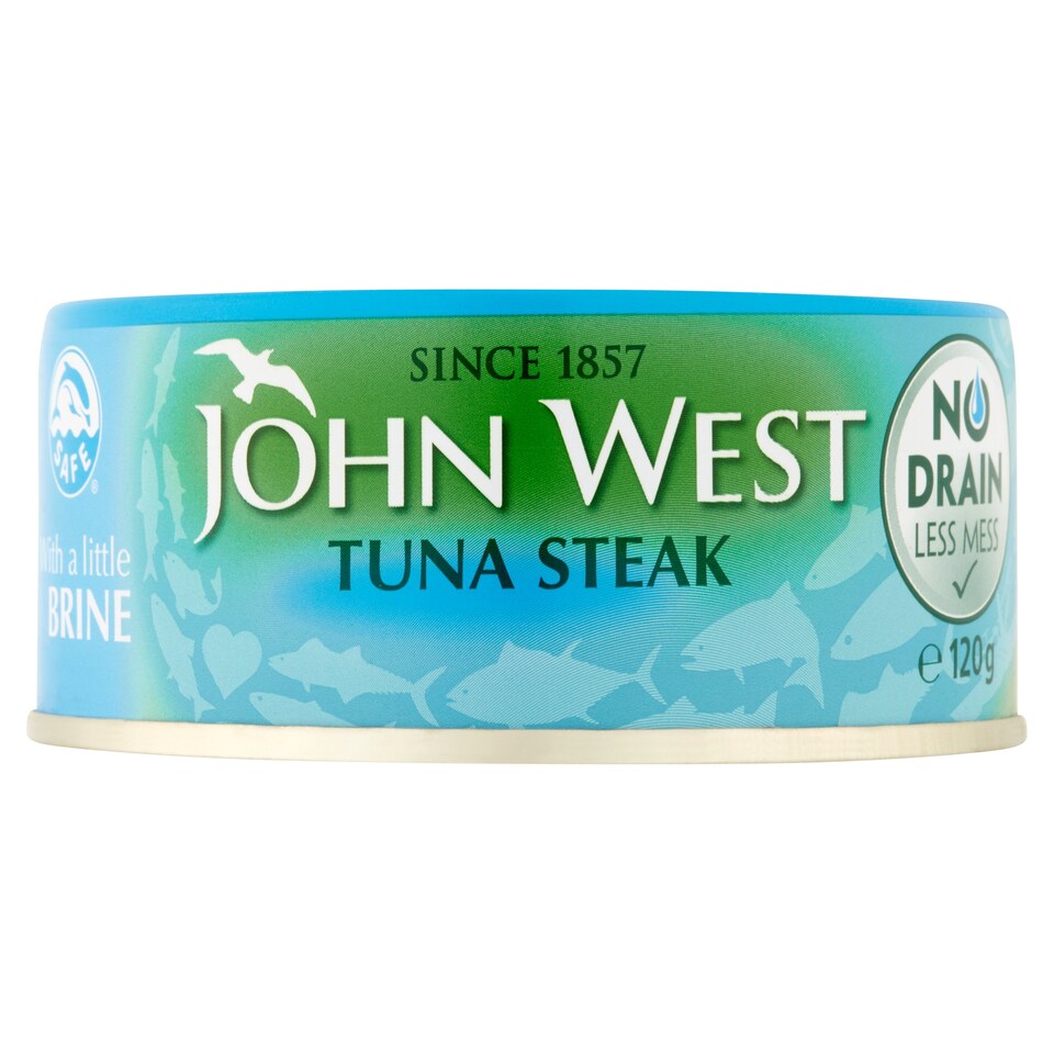 John West No Drain Tuna Steak In Brine 120G