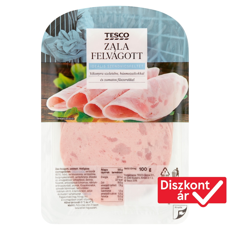 Tesco szeletelt zala felvágott 100 g