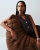 image 2 of F&F Sleeveless Two Button Waistcoat in Brown