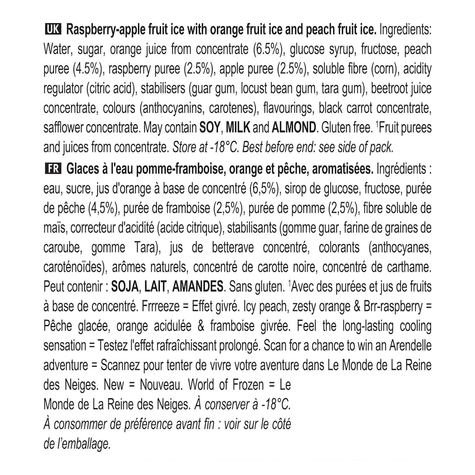 image 1 of Twister Freeze Peach, Orange & Raspberry Ice Lollies 4x70ml