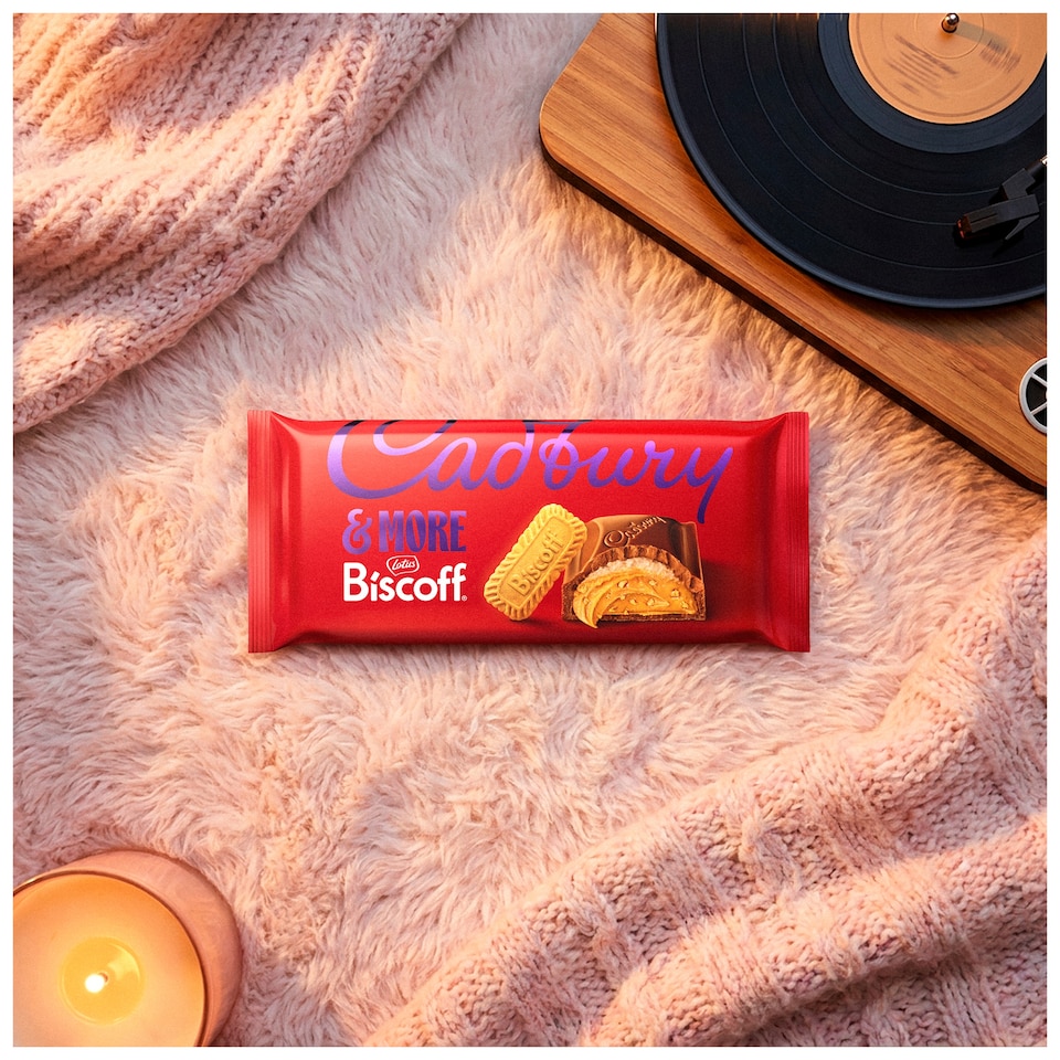 image 1 of Cadbury Dairy Milk &More Lotus Biscoff Chocolate Bar 195g