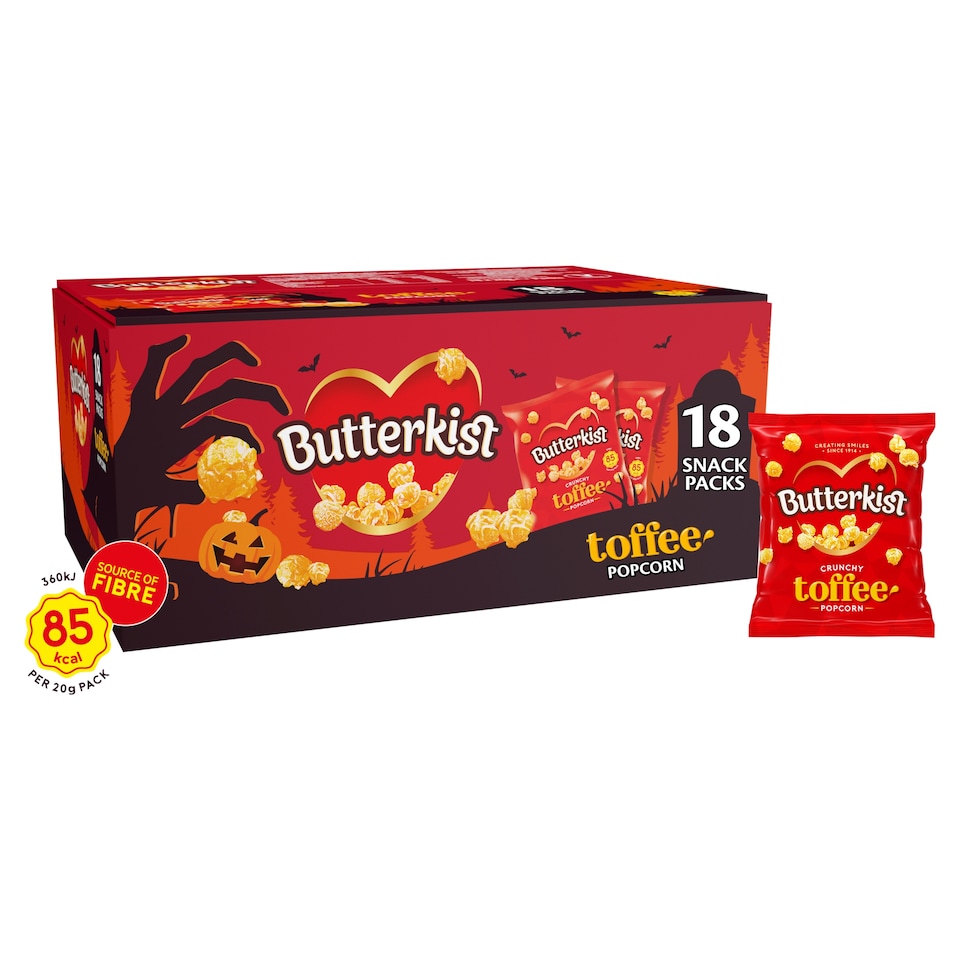 Butterkist Toffee Popcorn Box 18x20g