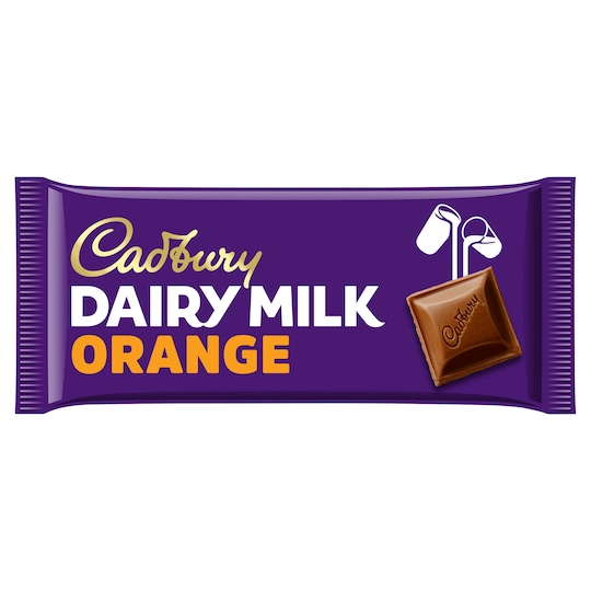Cadbury Dairy Milk Orange 180G Tesco Groceries