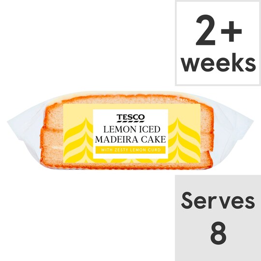 Tesco Lemon Iced Madeira Cake Each Tesco Groceries