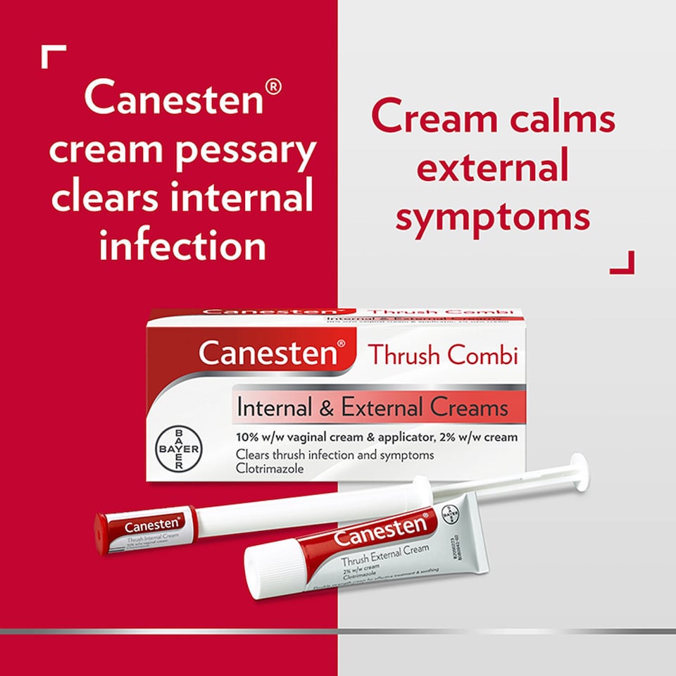 image 1 of Canesten Thrush Combi Cream for Internal & External Use Combination