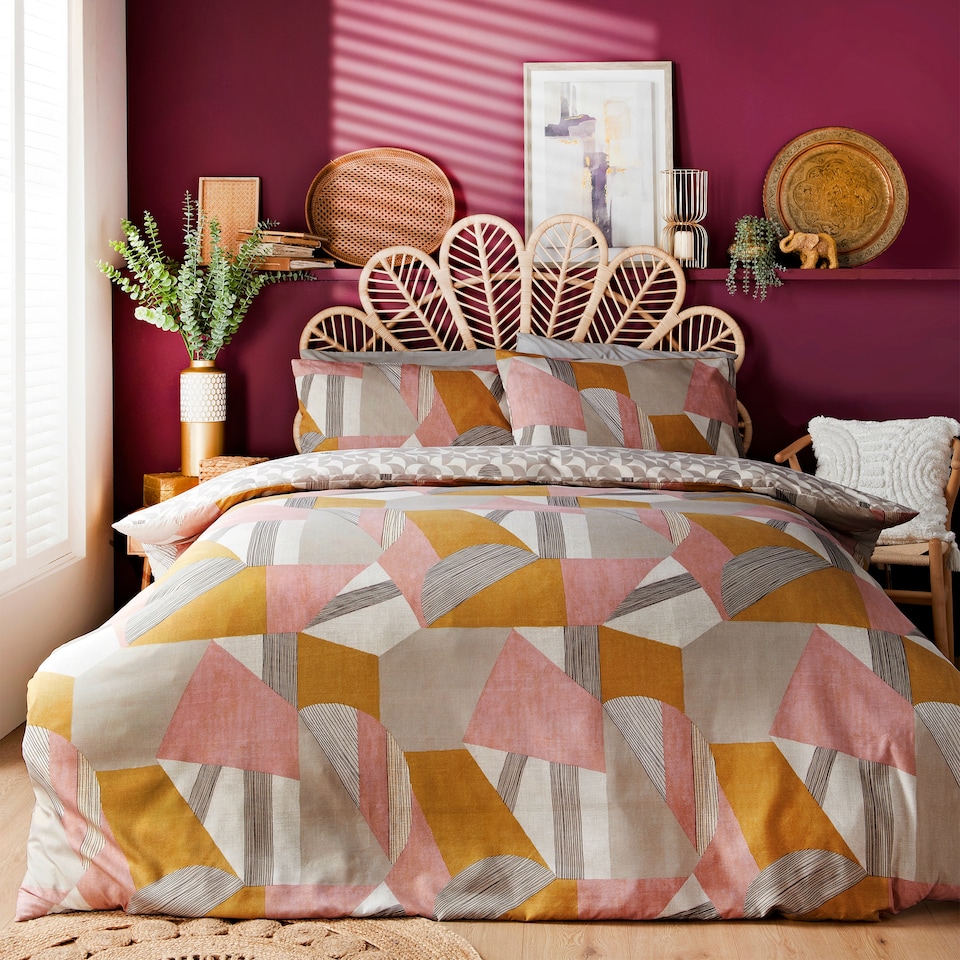 image 1 of Cosmo Living Bauhaus Geo Duvet Set King