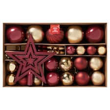 Tesco Traditional Baubles Christmas Decorations 100 Pack