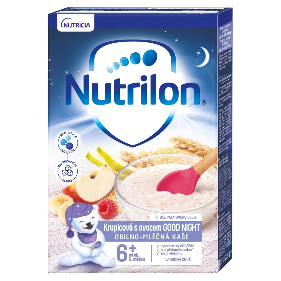 Obrázek 1 pro produkt Nutrilon Pronutra Krupicová kaše s ovocem GOOD NIGHT 225 g, 6+