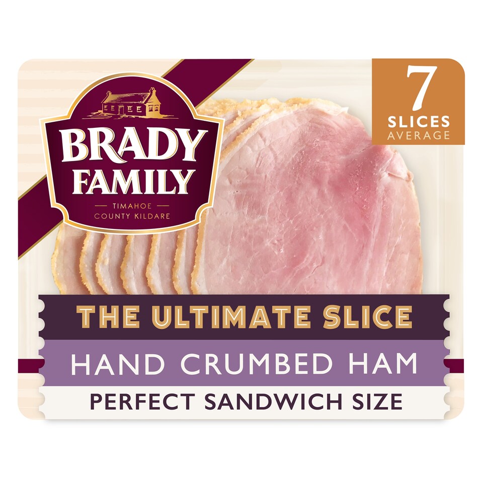 Brady Family Sliced Crumbed Irish Ham 150G
