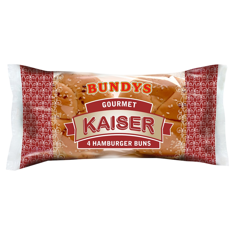 Bundys Kaiser Burger Bun 4 pack