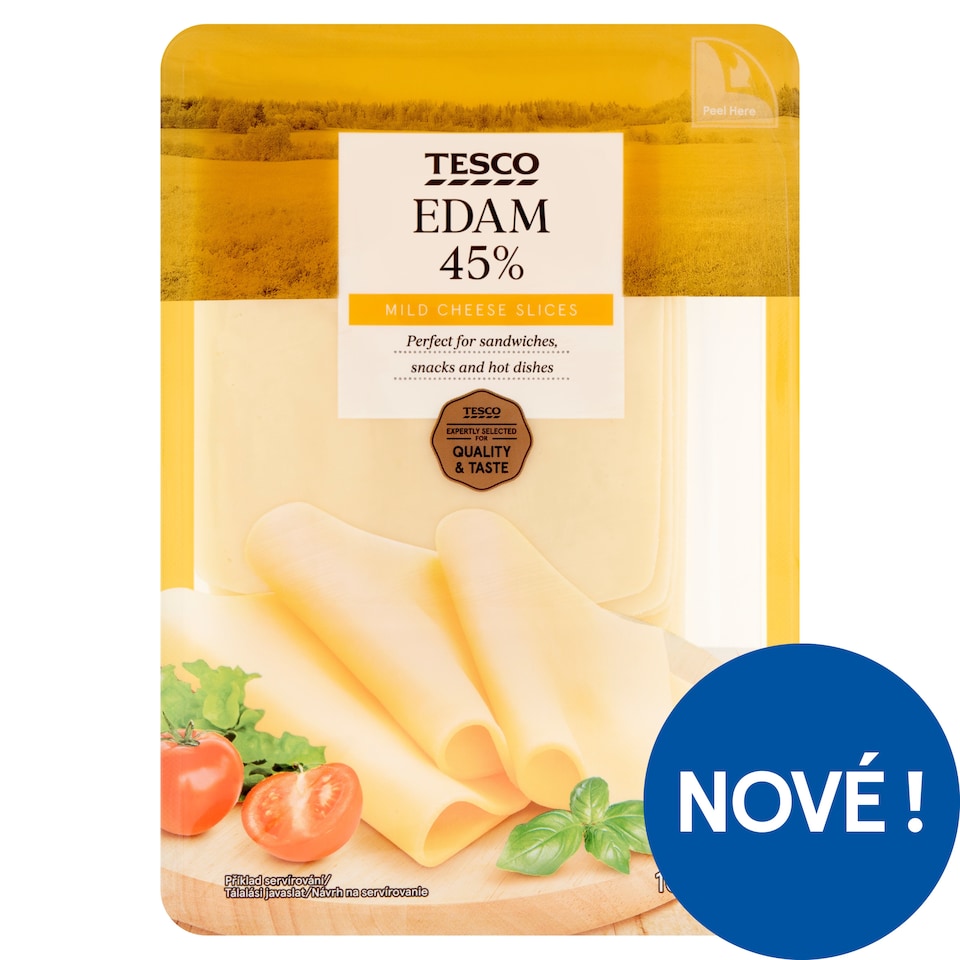Tesco Edam 45% Mild Cheese Slices 100g