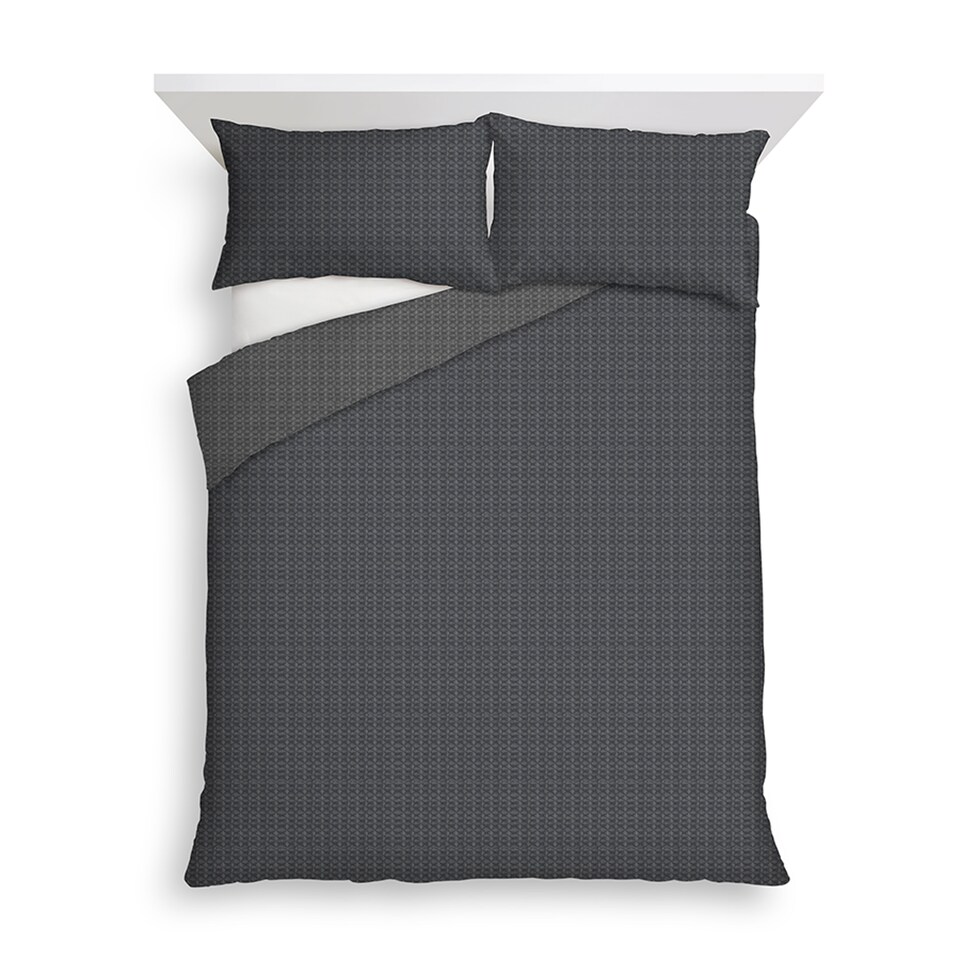 F&F Home Charcoal Waffle Duvet King