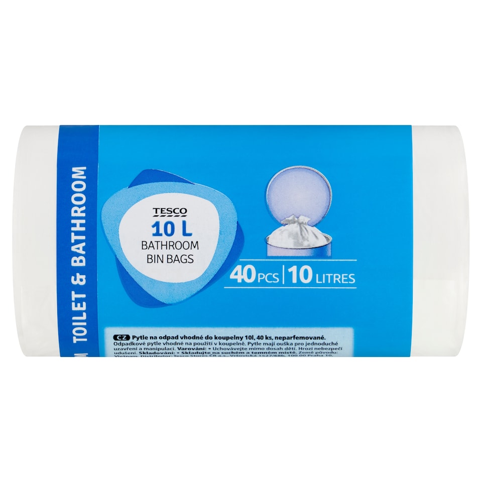 Tesco Bathroom Bin Bags 10 L 40 pcs