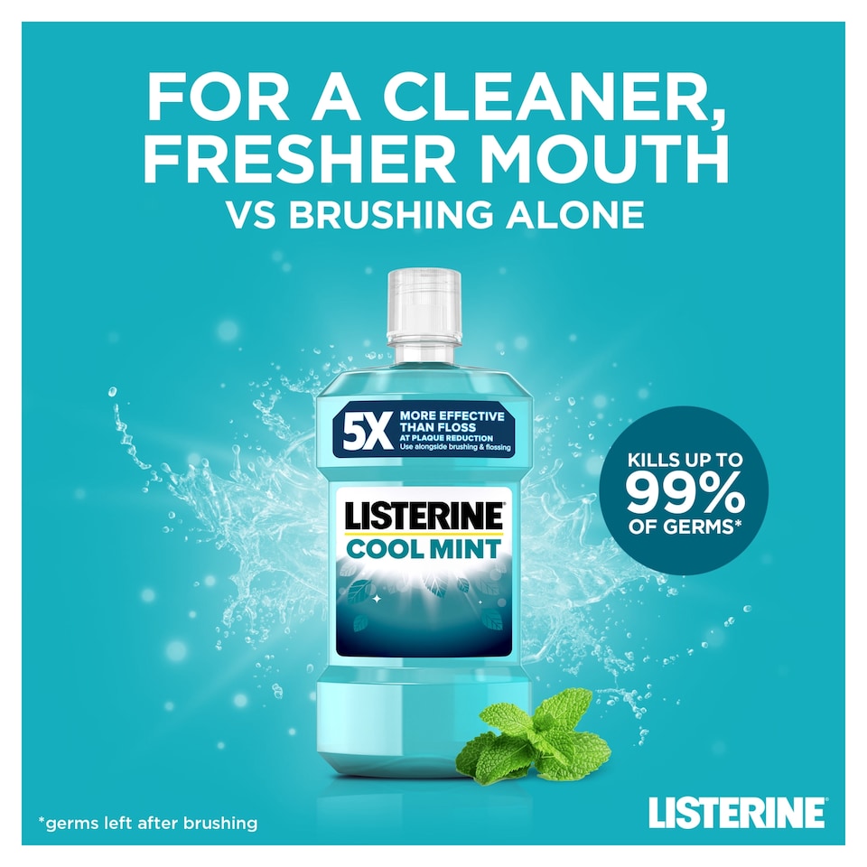 image 1 of Listerine Essentials Cool Mint Mouthwash 1L