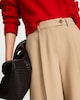 image 1 of The F&F Edit Wide Leg Pleated Trousers in Brown