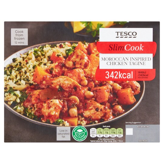 Tesco Slim Cook Chicken Tagine & Cauliflower Rice 500G Tesco Groceries