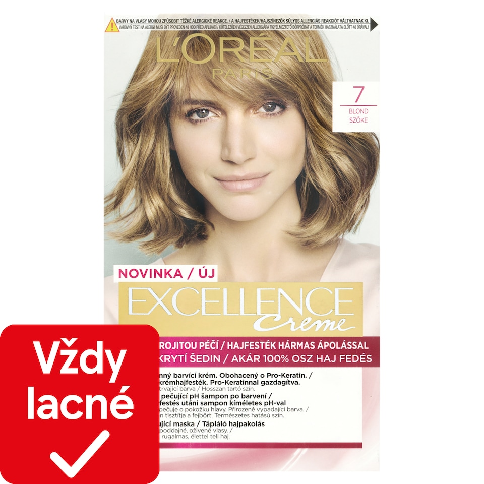 L'Oréal Paris Excellence Créme 7 , blond, 72 +48 +12 +60 ml