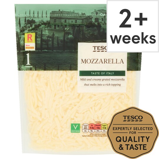 Tesco Mozzarella Grated 250G Tesco Groceries