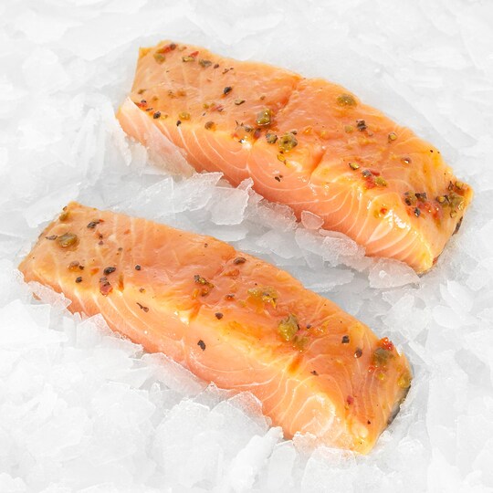 Counter Tesco Finest Smoked Salmon Fillet 130G