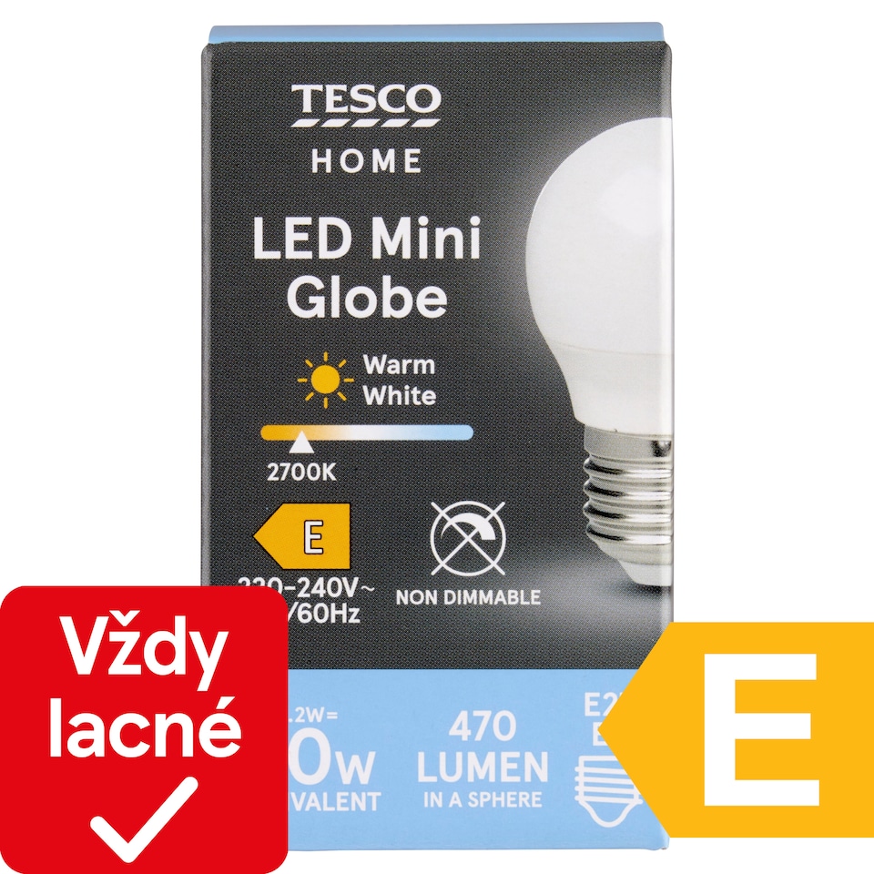 image 1 of Tesco Home LED Mini Globe 4.2W E27 Warm White Light 1 pc