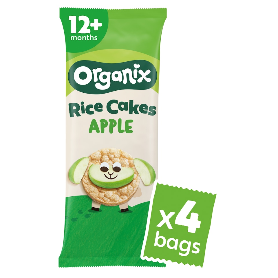 image 1 of Organix Apple Rice Cakes Multipack Organic Toddler Snack, 12 months+ 4x18g