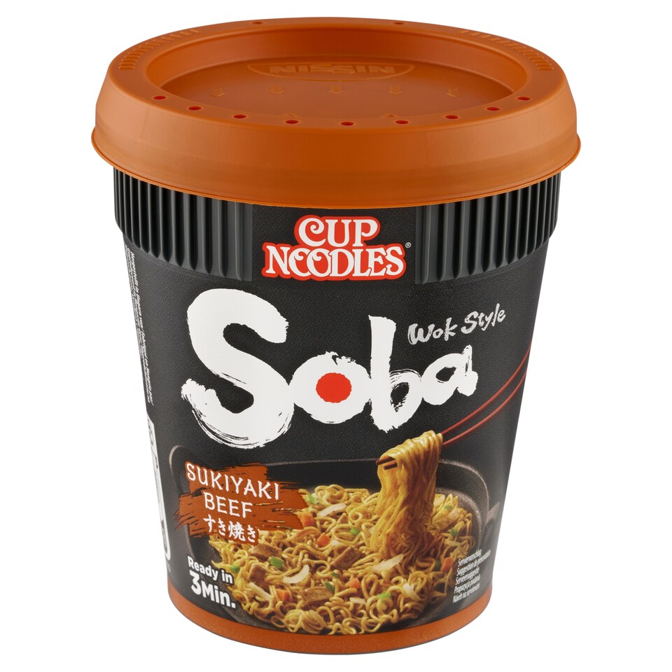 Cup Noodles Instantní pšeničné nudle s ochucující omáčkou s příchutí hovězí sukiyaki 89g
