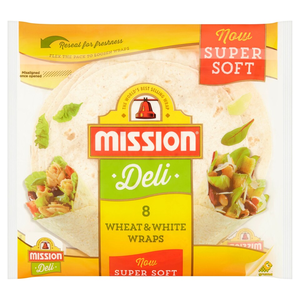 Mission Deli. Wrap Wheat & White 8 Pack