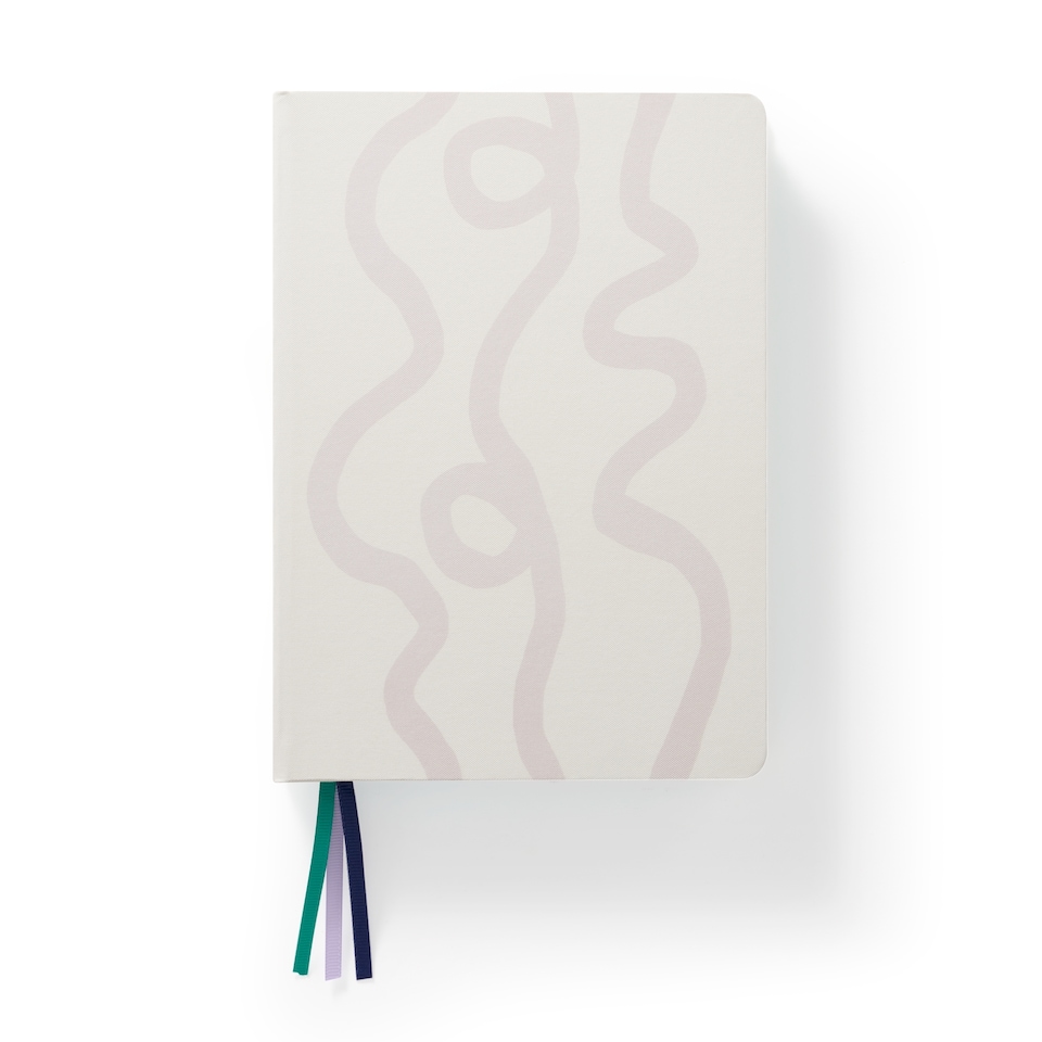 image 1 of Paperchase Artful Scribble A5 Fabric Notebook