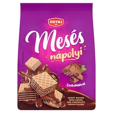 Detki Mesés Nápolyi Crispy Wafers with Cocoa and Chocolate Cream Filling 180 g