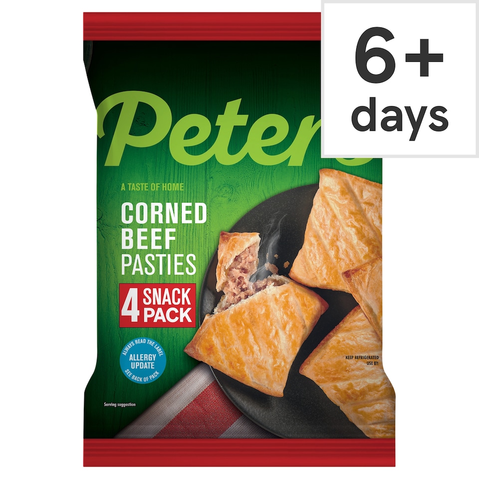 Peter's Corned Beef Pasties 4 Pack