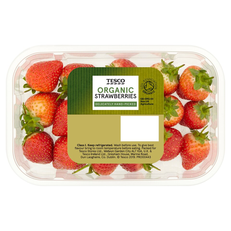 Tesco Organic Strawberries 300G