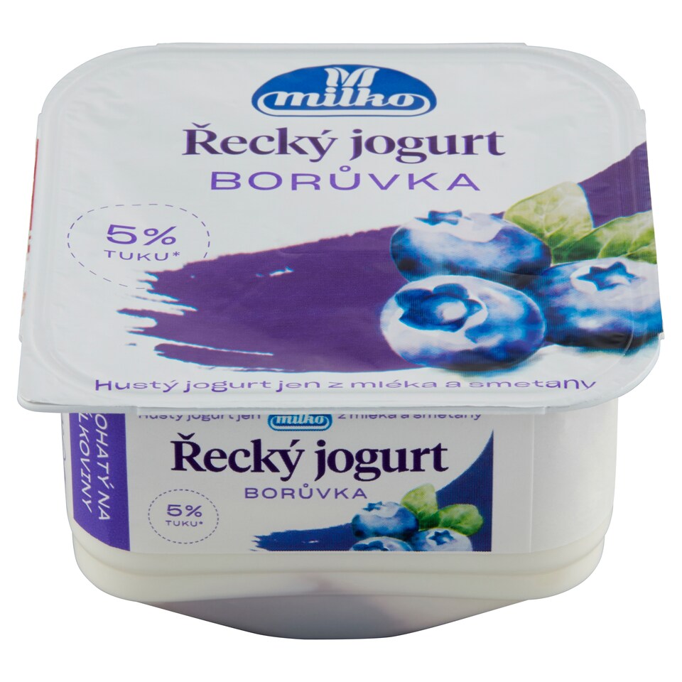 Obrázek 1 pro produkt Milko Řecký jogurt 5% jahoda/borůvka 140g