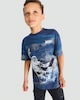 image 1 of F&F Active Pure Cotton Snowboarder Summit T-Shirt in Navy