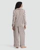 image 3 of F&F CoolEase™ Stripe Print Shirt and Trousers Pyjamas in Cream