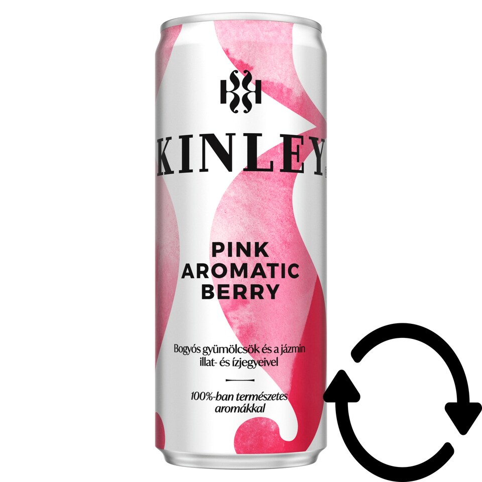 Kinley Pink Aromatic Berry szénsavas, vegyes bogyós gyümölcsízű üdítőital 250 ml