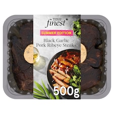 Tesco Finest Black Garlic Pork Ribeye Steaks 500g