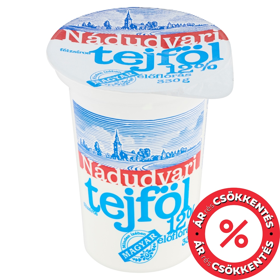 Nádudvari Semi-Fat Sour Cream with Live Cultures 12% 330 g
