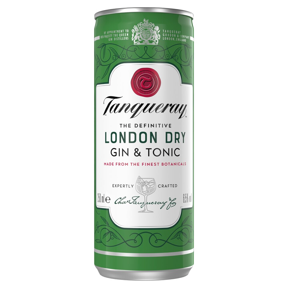 TANQUERAY LONDON DRY GIN AND TONIC 250ML