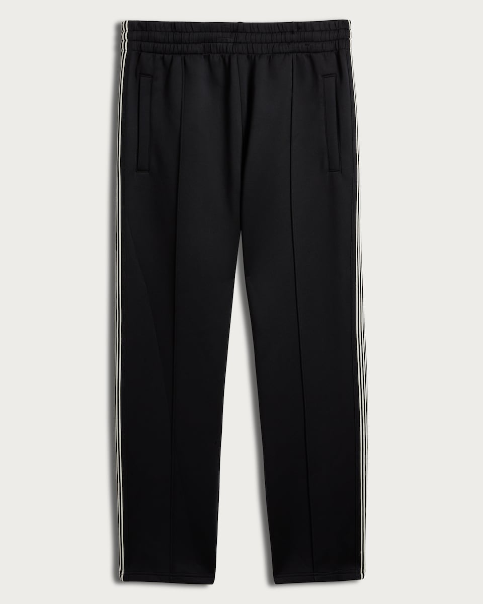 image 1 of F&F Side Stripe Pleated Joggers in Black