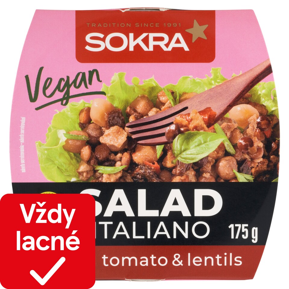 obrázok 1 z Sokra Vegánsky šalát s hrachovou bielkovinou na taliansky spôsob 175 g
